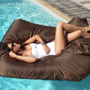 fauteuil gonflable - chocolat - sitin pool